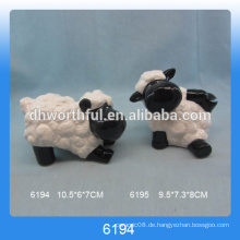 Hochwertige keramische Paar Schaf-Figürchen Dekoration